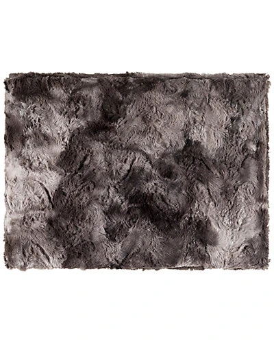 Charcoal Felina Hide Leather Throw Home