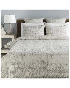 Abstraction Light Gray Duvet Set With Two Standard Shams Home