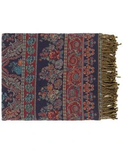 Boteh Navy Throw Home