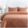 Dawson Burnt Orange Duvet Set With Two Standard Shams Home