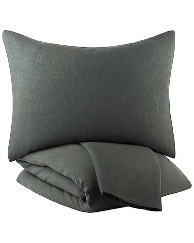 Dawson Dark Green Duvet Set With Two Standard Shams Home - Image 2