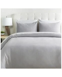 Dawson Light Gray Duvet Set With Two Standard Shams Home