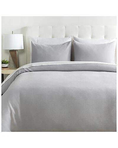 Dawson Light Gray Duvet Set With Two Standard Shams Home