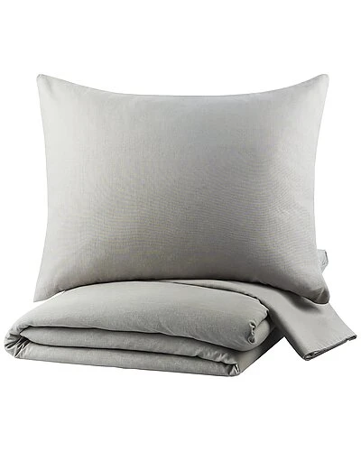 Dawson Light Gray Duvet Set With Two Standard Shams Home - Image 2