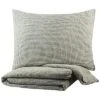 Waffle Light Gray Duvet Set With Two Standard Shams Home