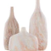Set Of 3 Marble Decor Vases Home