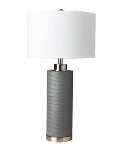 Buchanan Grey & White Table Lamp Home